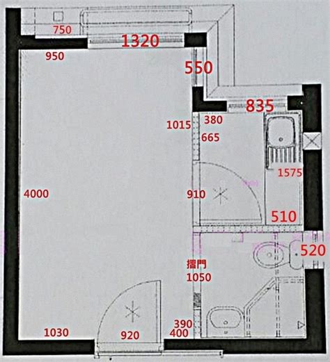 公屋大門尺寸|標準型大廈樓宇樣本平面圖 